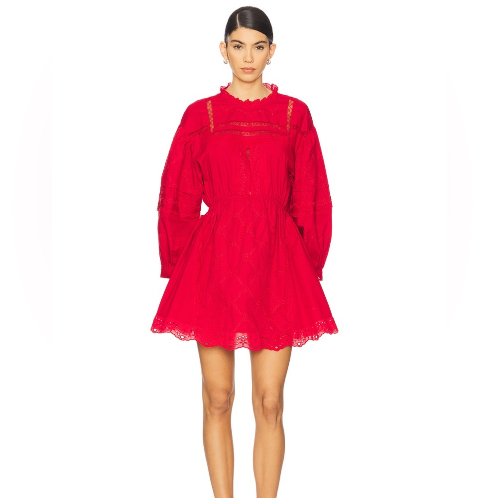 Damson Madder Clancy Mini Dress Red Size 12 NWI